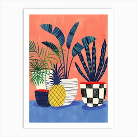 Plants In Pots 3 Art Print