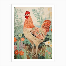 Chicken 1 Detailed Bird Painting Art Print