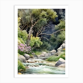 River In The Forest Art Print