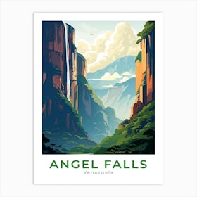 Venezuela Angel Falls Travel 3 Art Print