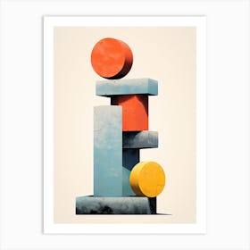 Abstract Sculpture, Stones Art Art Print