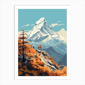 Poon Hill Trek Nepal 1 Hiking Trail Landscape Art Print