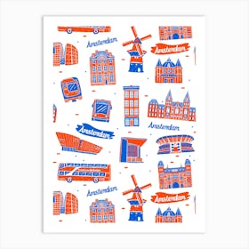 Amsterdam Illustration Print Art 2 Art Print