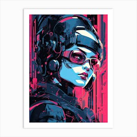 Cyber Girl art Art Print