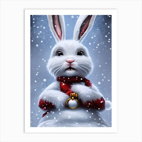 Christmas Bunny 2 Art Print