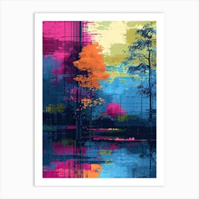 Abstract Painting | Pixel Art Series 4 Art Print