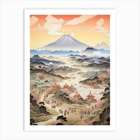 Shikoku Pilgrimage In Shikoku, Ukiyo E Drawing 2 Art Print