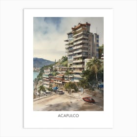 Acapulco Watercolor 2 Travel Poster Art Print