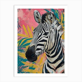 Zebra Brushstrokes 4 Art Print