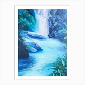Water Source Waterscapes Marble Acrylic Painting 1 Art Print