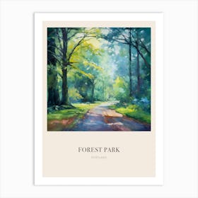 Forest Park Portland United States 4 Vintage Cezanne Inspired Poster Art Print