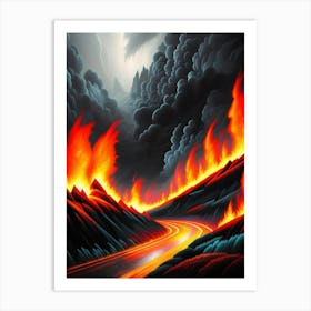 'Burning Road' Art Print