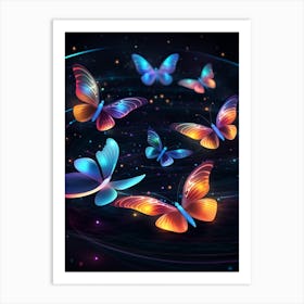 Colorful Butterflies 12 Art Print