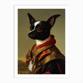Chihuahua Renaissance Portrait Oil Painting Art Print
