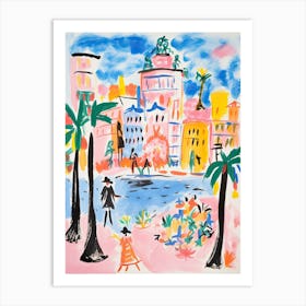 Buenos Aires, Dreamy Storybook Illustration 3 Art Print