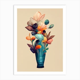 Bouquet Of Flowers Vase Art Print