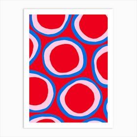 Red Circles Art Print