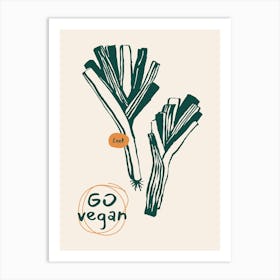 Go Vegan Art Print