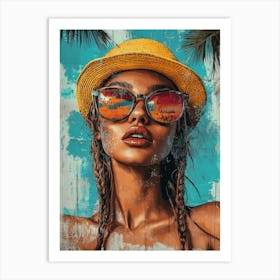 A Street Art Inspired Poster Of Ibiza Art Print