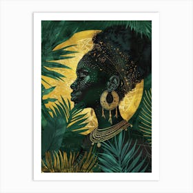 African Woman In The Jungle 1 Art Print