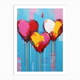 Heart Paint Drop Pop Art Art Print