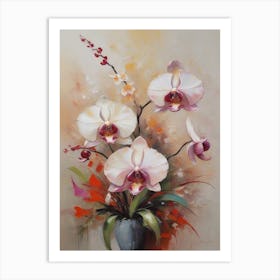 Orchids In A Vase Art Print