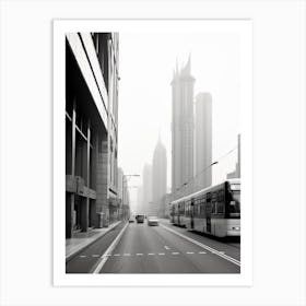 Shenzhen, China, Black And White Old Photo 2 Art Print