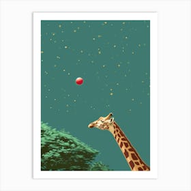 Giraffe In The Sky Art Print