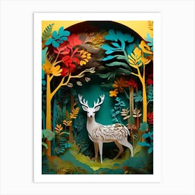 Deer In The Forest Art Print