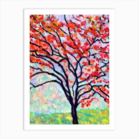 Bradford Pear 2 tree Abstract Block Colour Art Print