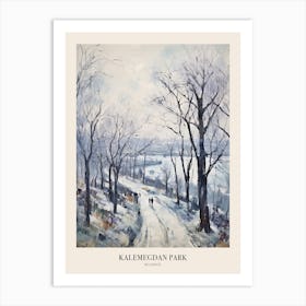 Winter City Park Poster Kalemegdan Park Belgrade Serbia 1 Art Print