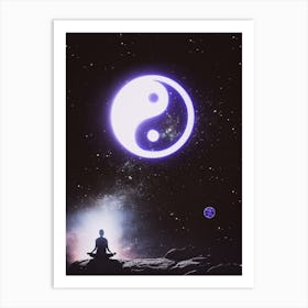 Yoga Ying Yang Zen Meditation Art Print