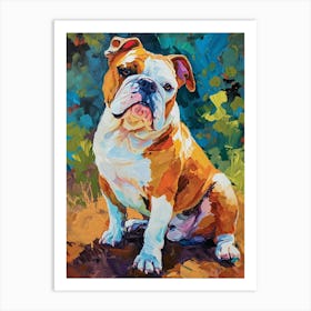 Bulldog Acrylic Painting 2 Art Print