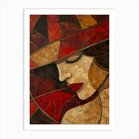 Woman In A Red Hat 2 Art Print