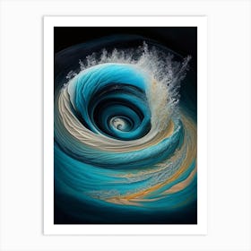 Whirlpool Water Waterscape Crayon 1 Art Print