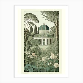 Chiswick House Gardens, United Kingdom Vintage Botanical Art Print