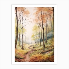 Autumn Forest Landscape The Forest Of Bowland England Art Print