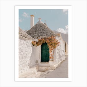 Trulli House with green door in Alberobello, Puglia, Italy | Architecture and travel photography Art Print