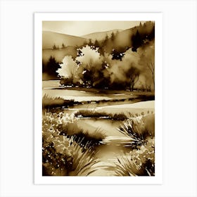 Sepia Painting Art Print