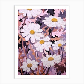 Cineraria 3 Flower Painting Art Print