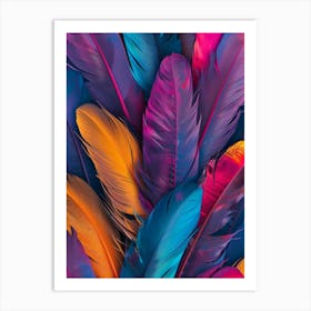 Colorful Feathers 11 Art Print