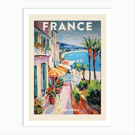 Cannes France 2 Fauvist Painting  Travel Poster Art Print