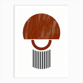 Canberra Outline Minimalist Bauhaus Art Print