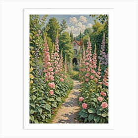 Foxglove Garden Art Print