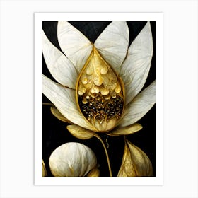 modern lotus flower Art Print