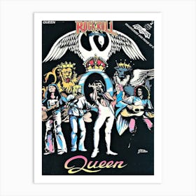 Rock N Roll Comics Queen Art Print