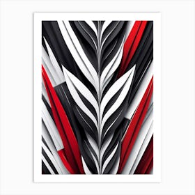 Abstract Leaves Canvas Print, vector art Art Print