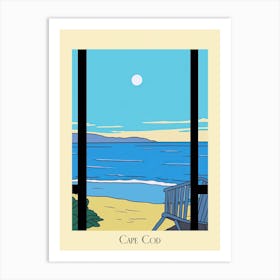 Poster Of Minimal Design Style Of Cape Cod Massachusetts, Usa 3 Art Print