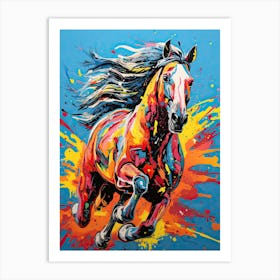 A Horse Painting In The Style Of Broken Color 4 Art Print