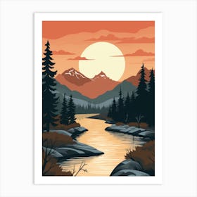 Sunset Landscape 5 Art Print